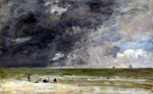 212/boudin, eugene - beach at trouville